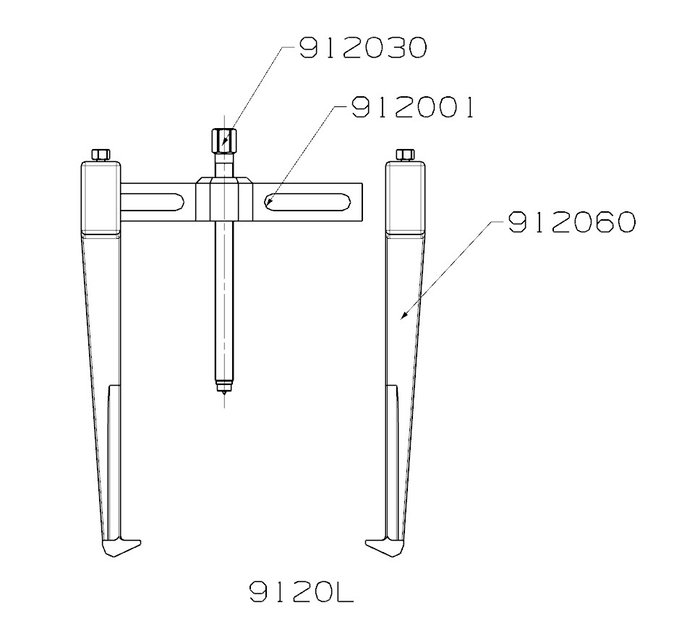 Forza Extracteur à 2 griffes 380x210 mm